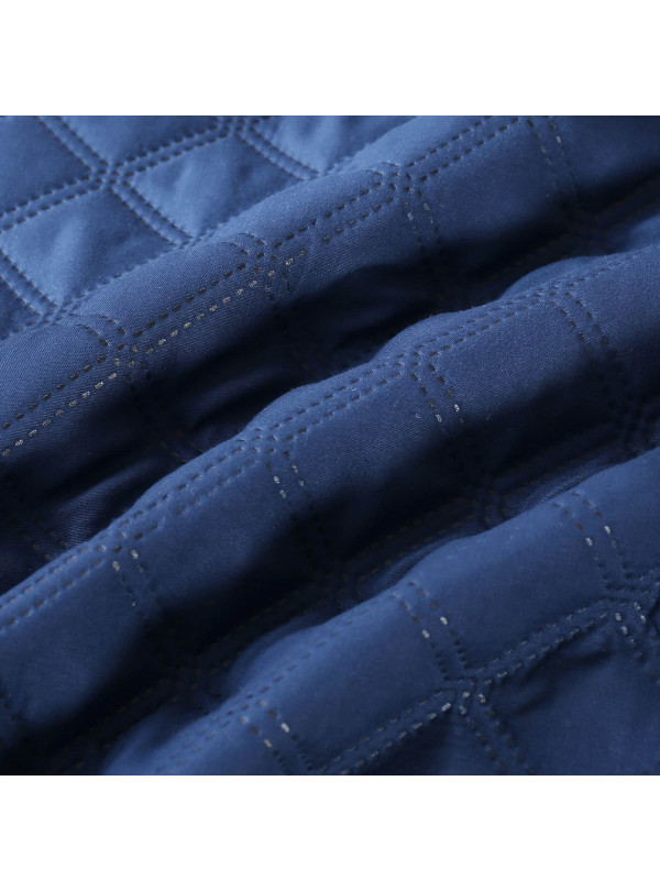 NARZUTA NA ŁÓZKO 200x220 PIKOWANA Z FALBANKĄ GRANATOWA