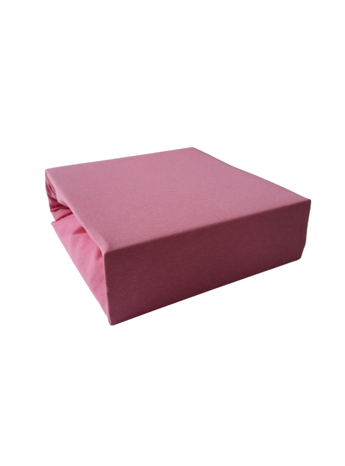 Prześcieradło Jersey z gumką 140x200 Różowe Róż