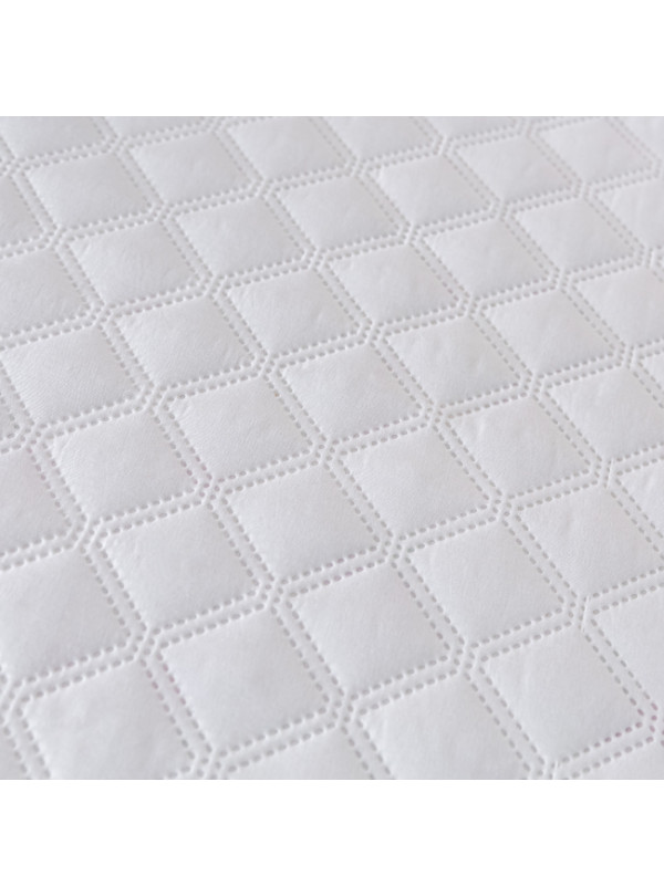 NARZUTA NA ŁÓZKO 200x220 PIKOWANA Z FALBANKĄ BIAŁA BIEL