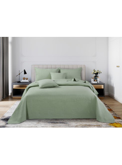 NARZUTA NA ŁÓZKO 200x220 PIKOWANA TRIO SZAŁWIA ZIELONA 2