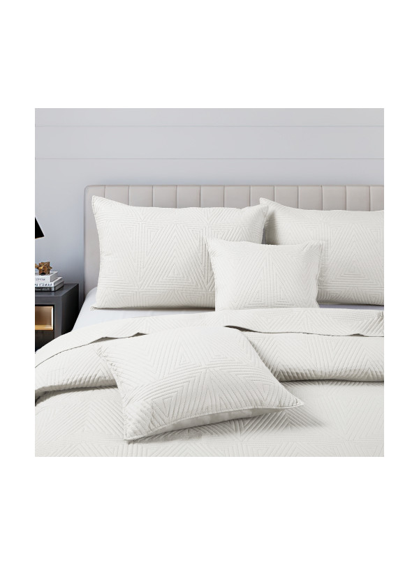 NARZUTA NA ŁÓZKO 200x220 PIKOWANA TRIO KREM KREMOWA