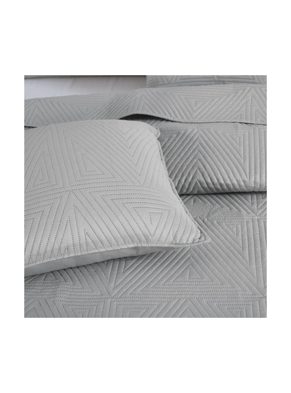 NARZUTA NA ŁÓZKO 200x220 PIKOWANA TRIO SZARA