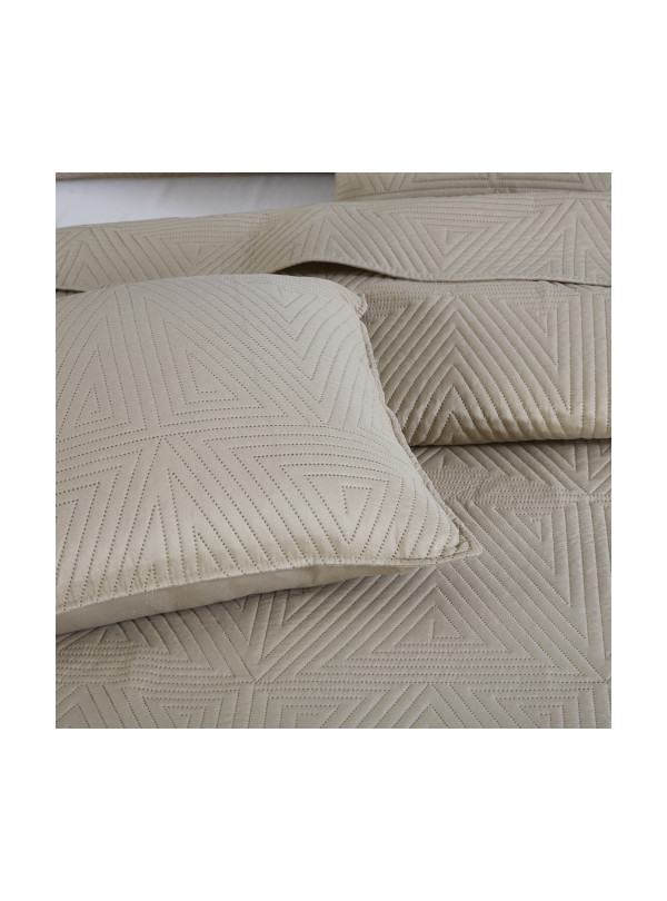 NARZUTA NA ŁÓZKO 200x220 PIKOWANA TRIO BEŻ BEŻOWA
