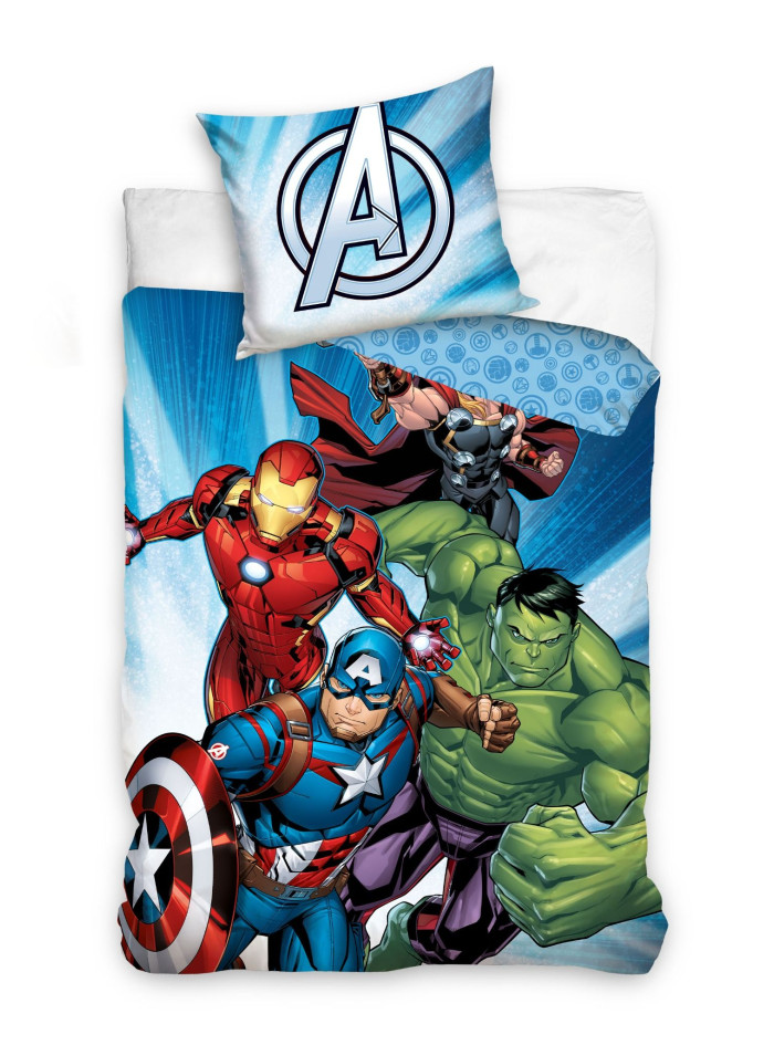 POŚCIEL 160x200 AVENGERS IRON MAN HULK THOR KAPITAN AMERYKA