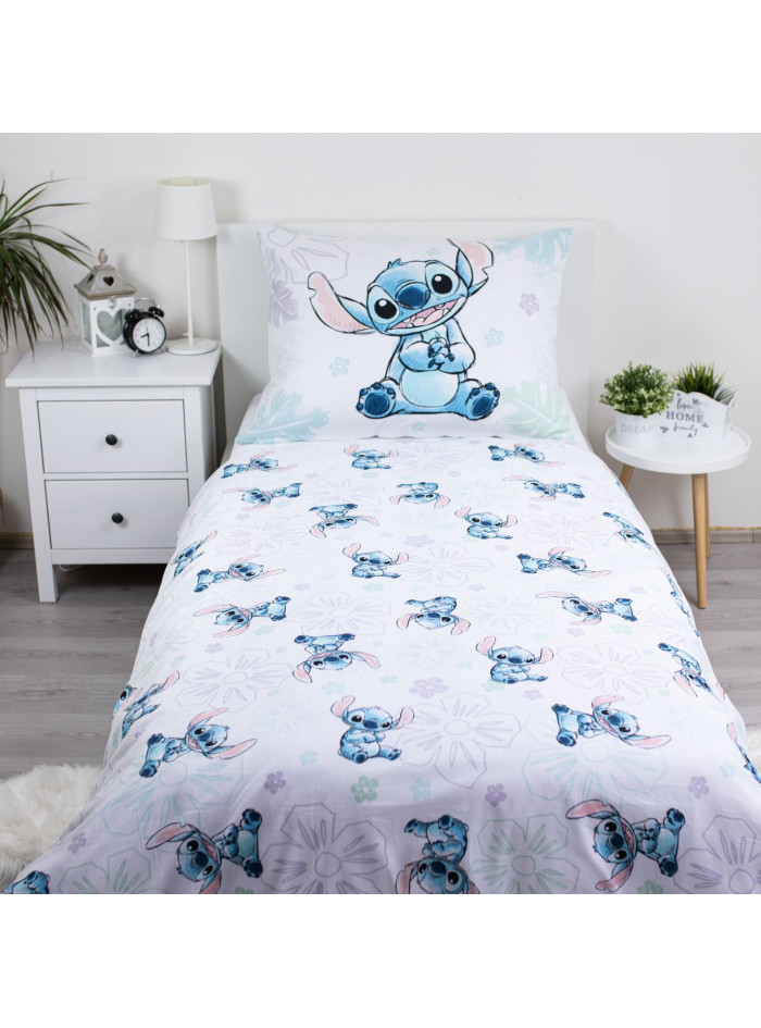 KOMPLET POŚCIELI 140x200 LILO I STITCH DISNEY BIAŁA OHANA