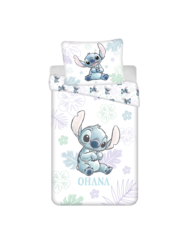 KOMPLET POŚCIELI 140x200 LILO I STITCH DISNEY BIAŁA OHANA