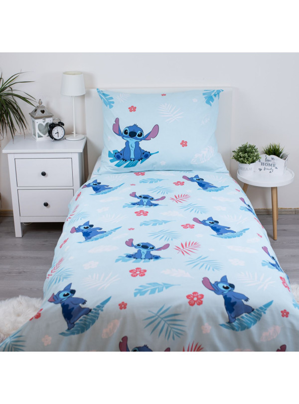 KOMPLET POŚCIELI 140x200 LILO I STITCH DISNEY NIEBIESKA