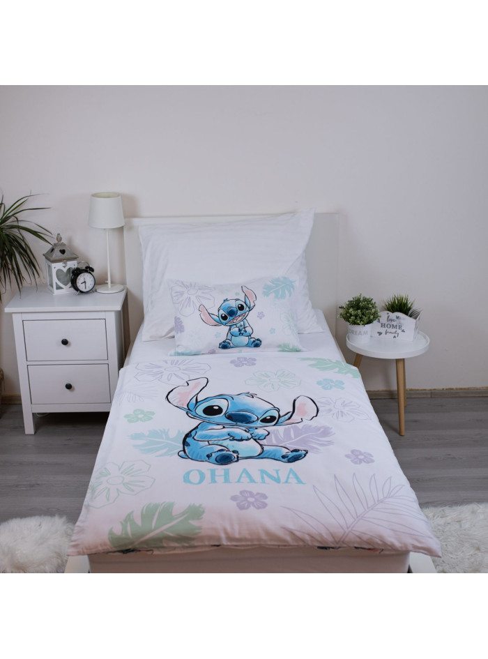 POŚCIEL DO ŁÓŻECZKA 100x135 LILO I STITCH OHANA
