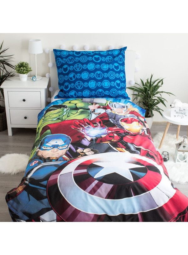 POŚCIEL 140x200 ŚWIECĄCA W CIEMNOŚCI AVENGERS