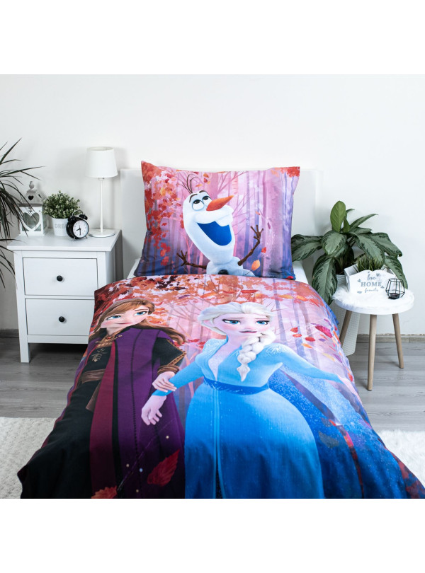 POŚCIEL BAWEŁNIANA 140x200 FROZEN KRAINA LODU ELSA ANNA SIOSTRY