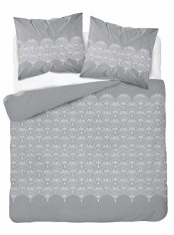 POŚCIEL FLANELOWA 160x200 SZARA BAWEŁNIANA 4951_B