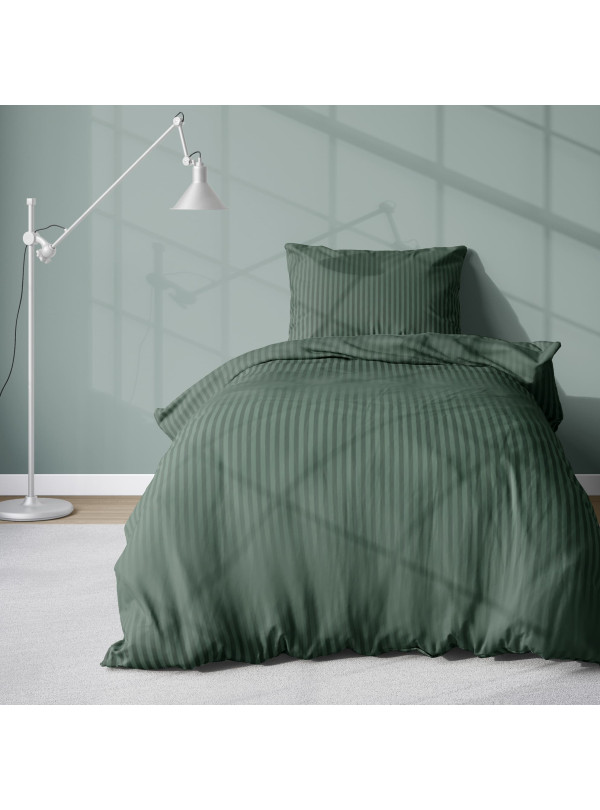 KOMPLET POŚCIELI 180x200 ADAMASZEK OLIWKOWA HOTELOWA PREMIUM