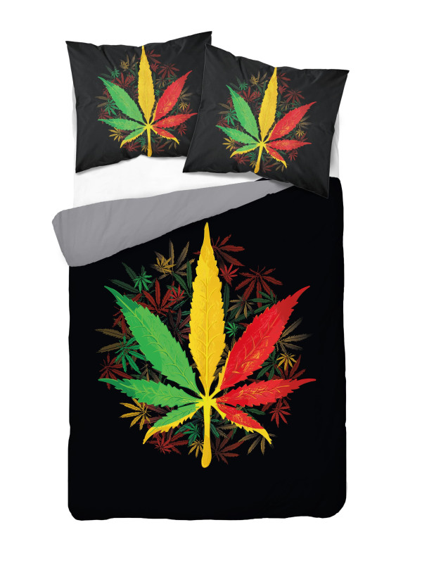 KOMPLET POŚCIELI 160x200 DWUSTRONNA 3D KONOPIA INDYJSKA 4373_A