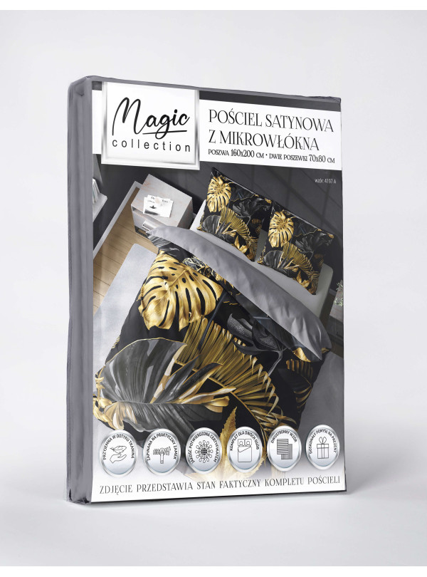 KOMPLET POŚCIELI 160x200 DWUSTRONNA 3D W KWIATY 4197_A