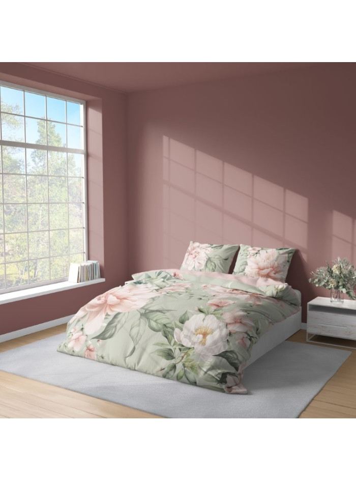 KOMPLET POŚCIELI 160x200 DWUSTRONNA 3D W KWIATY 5308_A