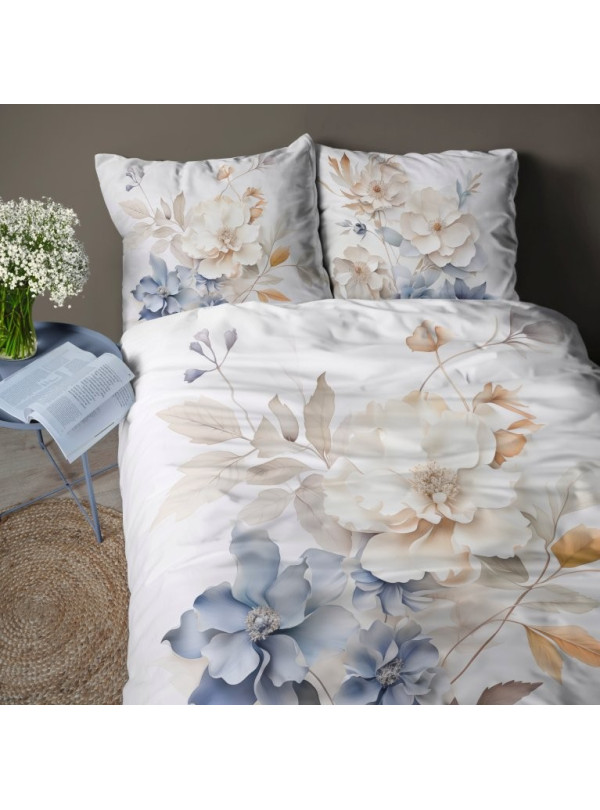 KOMPLET POŚCIELI 160x200 DWUSTRONNA 3D W KWIATY 5315_A