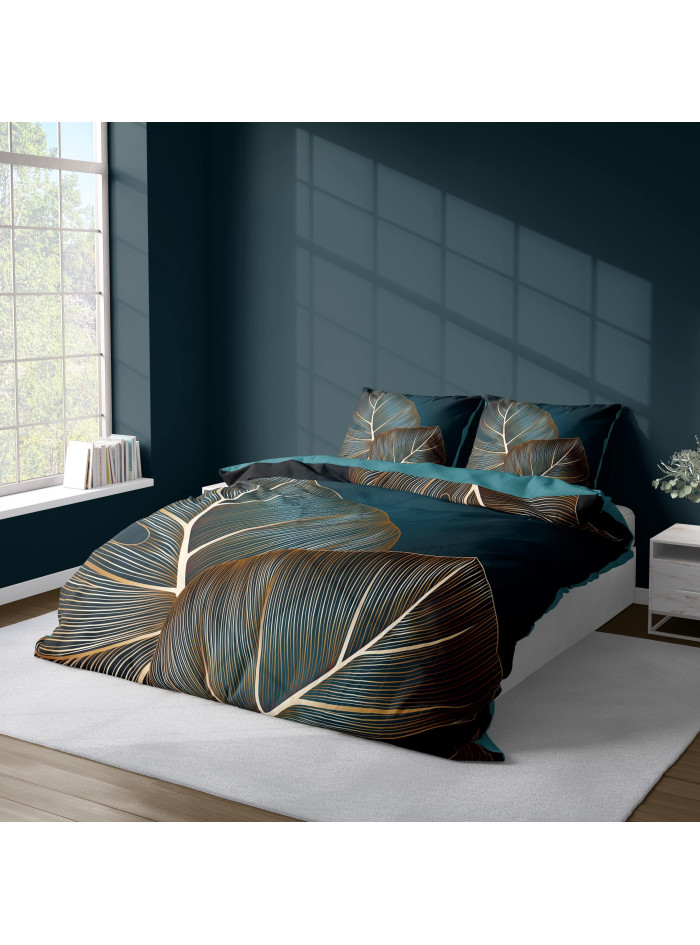 KOMPLET POŚCIELI 160x200 DWUSTRONNA 3D W KWIATY 4195_A