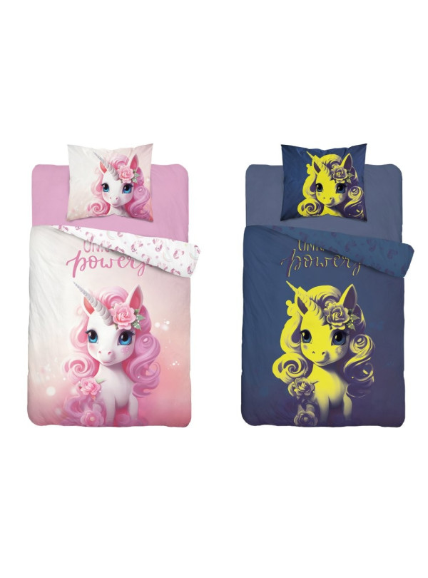 POŚCIEL 140x200 ŚWIECĄCA W CIEMNOŚCI JEDNOROŻEC 5418_A