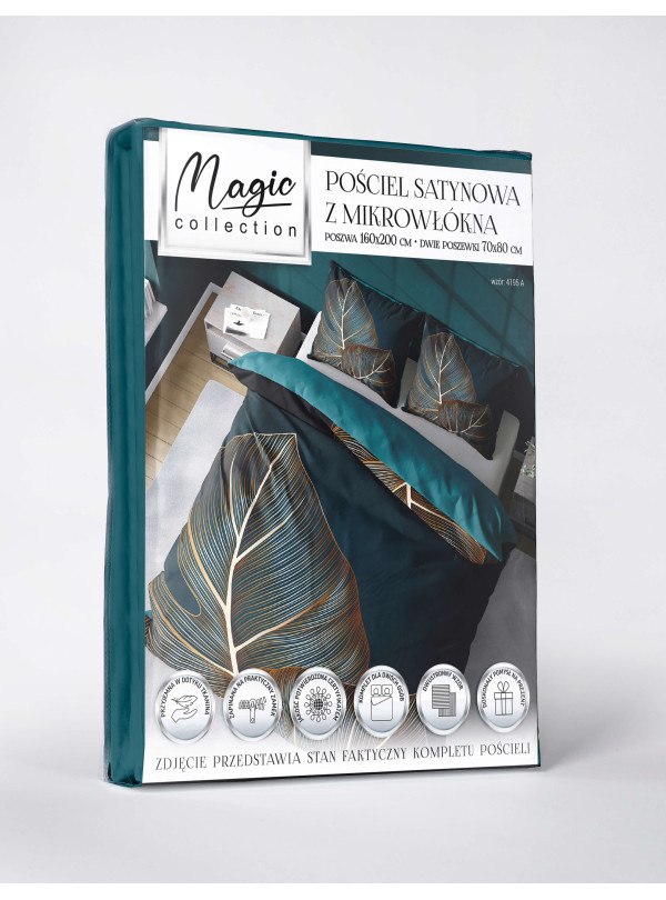 KOMPLET POŚCIELI 160x200 DWUSTRONNA 3D W KWIATY 4195_A