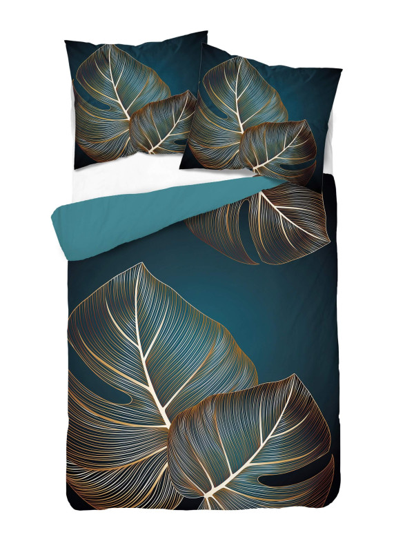 KOMPLET POŚCIELI 160x200 DWUSTRONNA 3D W KWIATY 4195_A