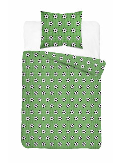 POŚCIEL MŁODZIEŻOWA 160x200 ZIELONA PIŁKA NOŻNA 5452_A