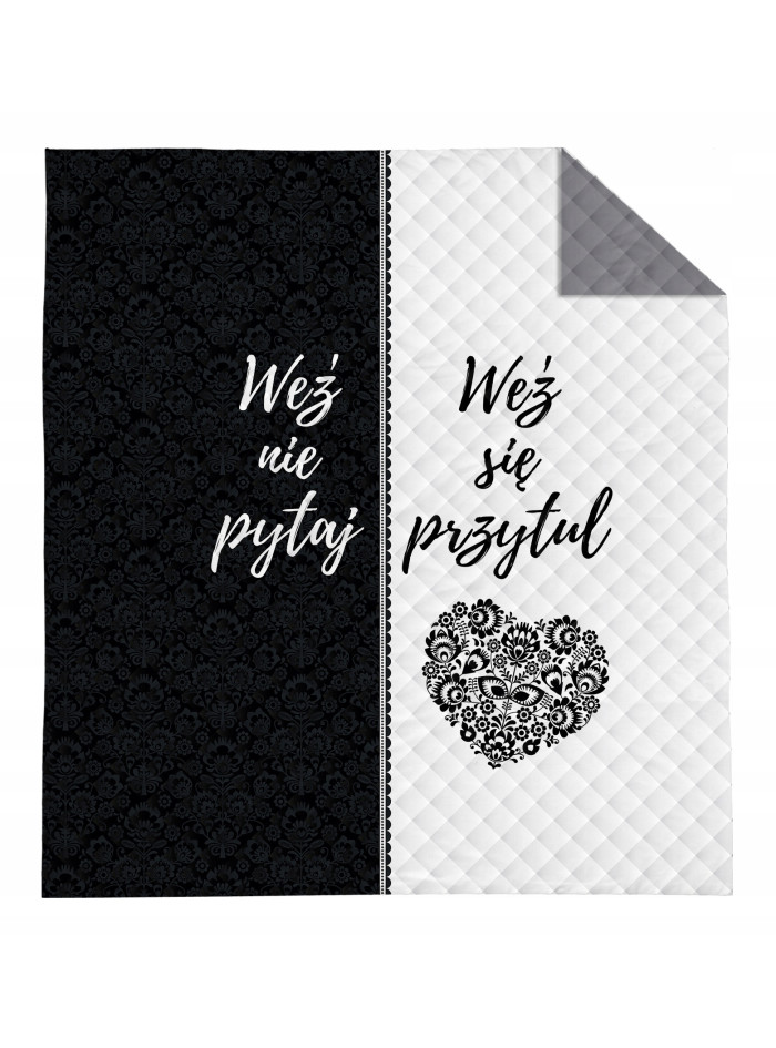 NARZUTA NA ŁÓZKO 170x210 PIKOWANA WEŹ SIĘ PRZYTUL