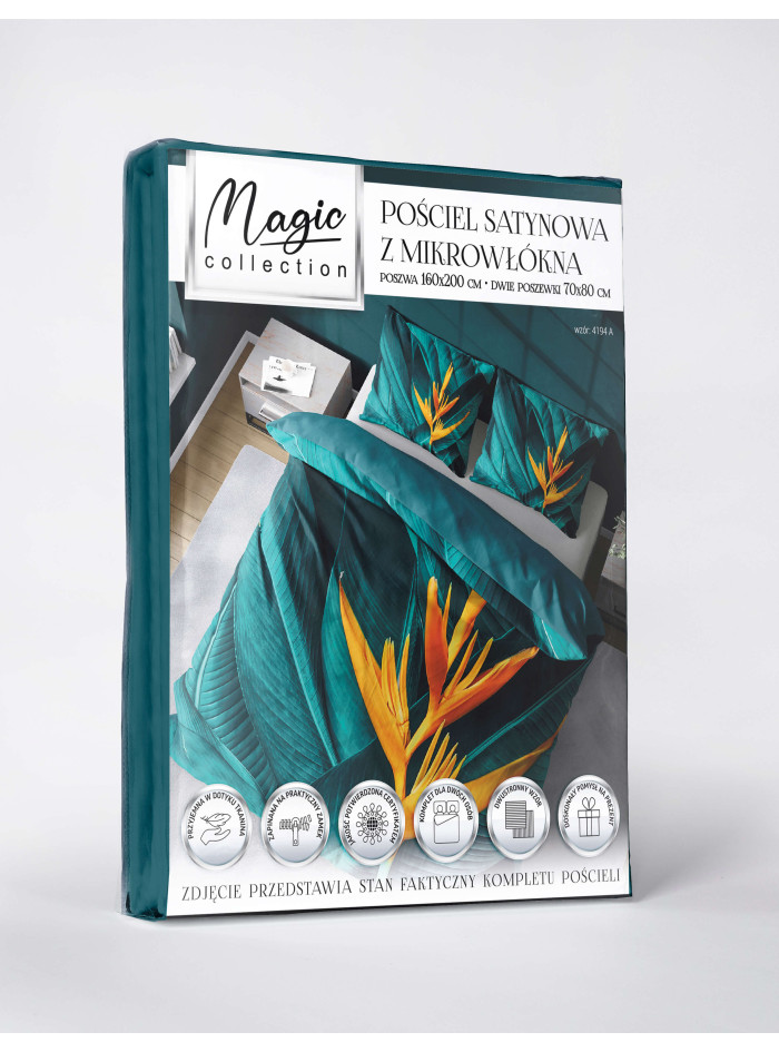 KOMPLET POŚCIELI 160x200 DWUSTRONNA 3D W KWIATY 4194_A