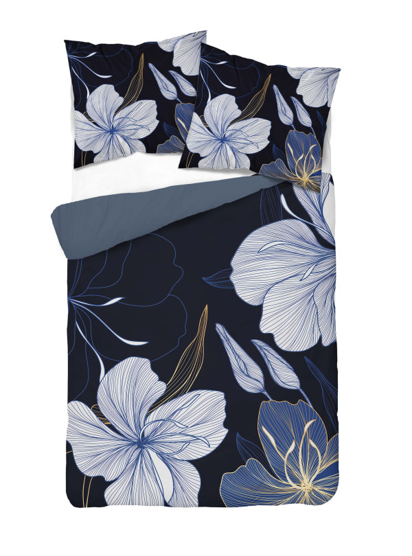 KOMPLET POŚCIELI 160x200 DWUSTRONNA 3D W KWIATY 4222_A