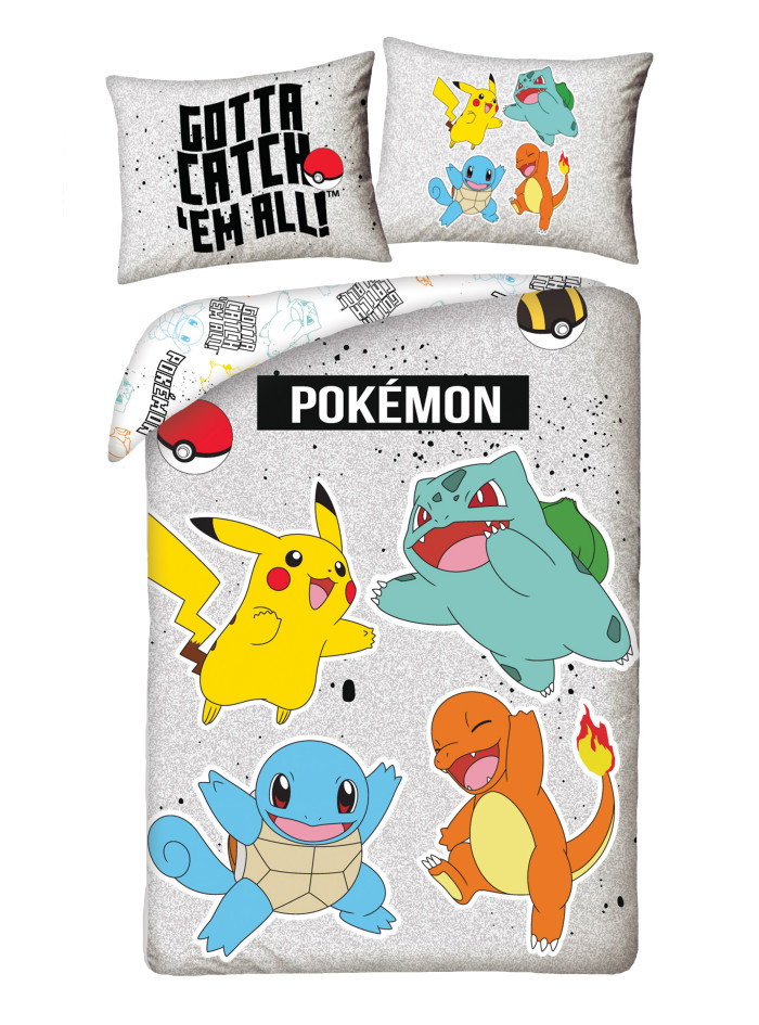 POŚCIEL 140x200 POKEMON PIKACHU NIEBIESKA POK-1023