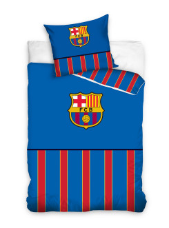 KOMPLET POŚCIELI 140x200 FC BARCELONA BARCA BAWEŁNIANA