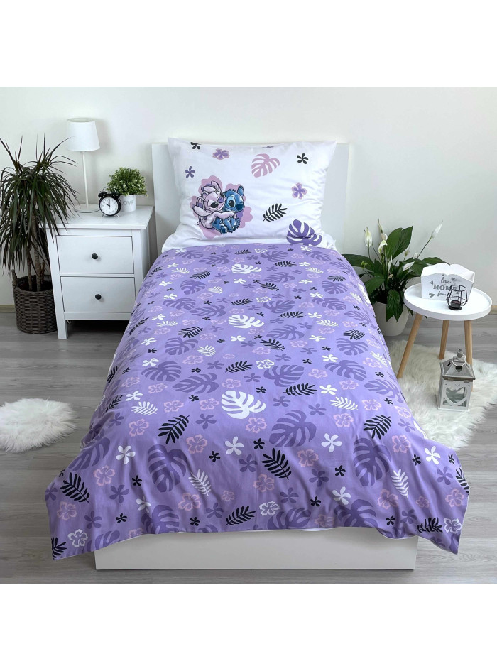 KOMPLET POŚCIELI 160x200 LILO I STITCH DISNEY BIAŁA