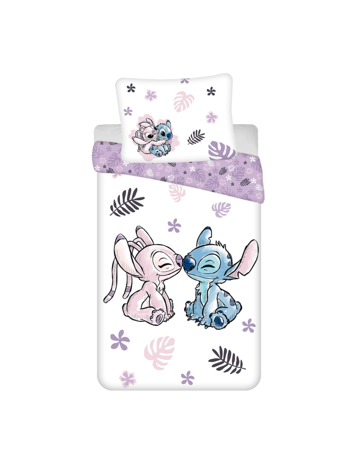 KOMPLET POŚCIELI 160x200 LILO I STITCH DISNEY BIAŁA
