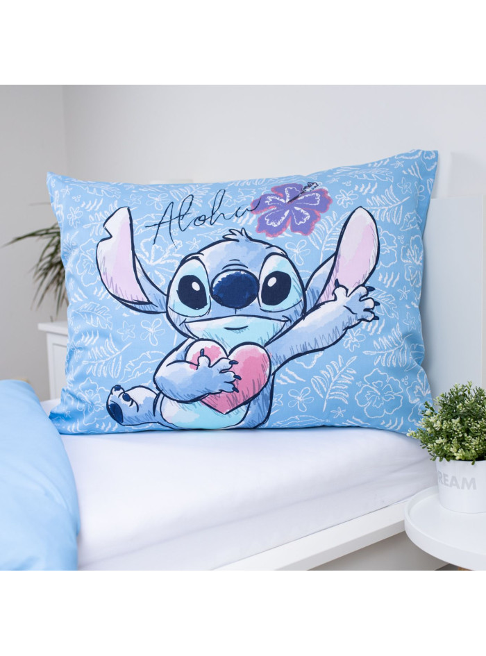KOMPLET POŚCIELI 140x200 LILO I STITCH DISNEY NIEBIESKA ALOHA