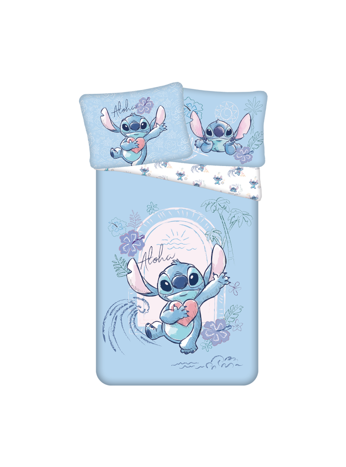 KOMPLET POŚCIELI 140x200 LILO I STITCH DISNEY NIEBIESKA ALOHA