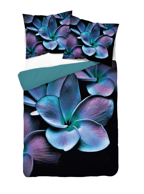 KOMPLET POŚCIELI 160x200 DWUSTRONNA 3D W KWIATY 4226_A