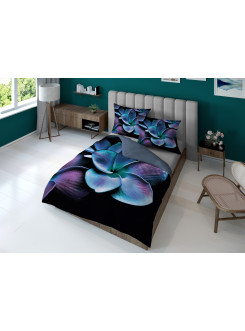 KOMPLET POŚCIELI 160x200 DWUSTRONNA 3D W KWIATY 4226_A