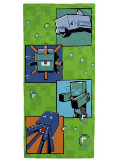 RĘCZNIK KĄPIELOWY PLAŻOWY 70x140 MINECRAFT ZOMBIE WODA 2