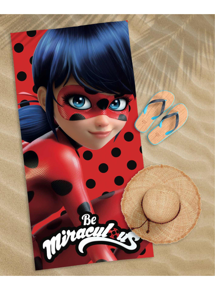 RĘCZNIK KĄPIELOWY PLAŻOWY 70x140 MIRACULUS BIEDRONKA LB_03