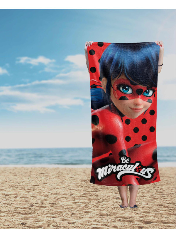 RĘCZNIK KĄPIELOWY PLAŻOWY 70x140 MIRACULUS BIEDRONKA LB_03