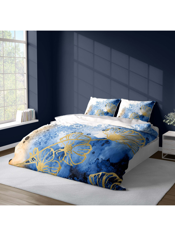 KOMPLET POŚCIELI 160x200 DWUSTRONNA 3D W KWIATY 4223_A