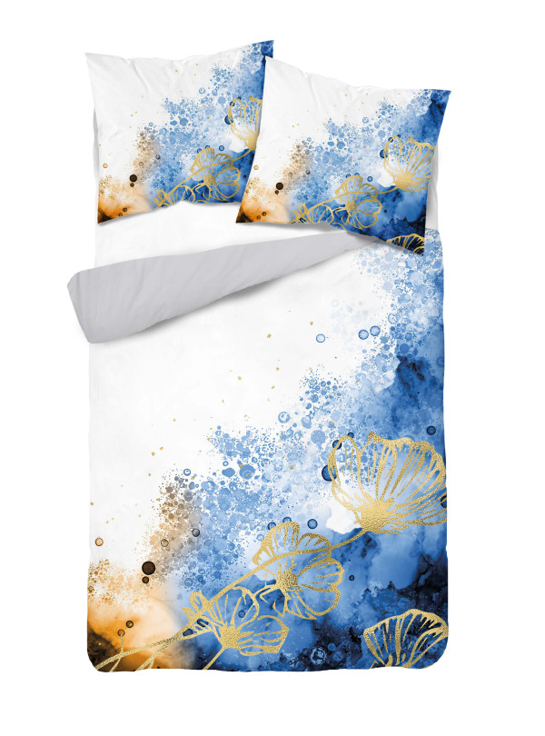 KOMPLET POŚCIELI 160x200 DWUSTRONNA 3D W KWIATY 4223_A