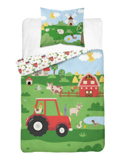 POŚCIEL 160x200 ŚWIECĄCA W CIEMNOŚCI FARMA TRAKTOR 5417_A 2