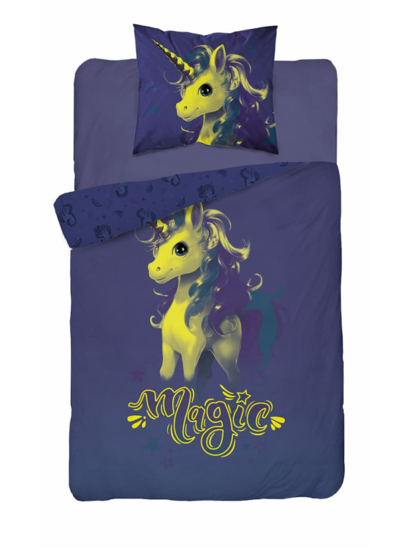POŚCIEL 160x200 ŚWIECĄCA W CIEMNOŚCI JEDNOROŻEC 5419_A
