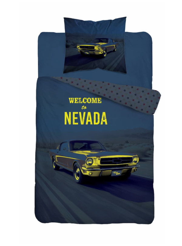 POŚCIEL 140x200 ŚWIECĄCA W CIEMNOŚCI SAMOCHÓD AUTO 5210_A