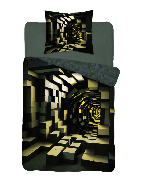 POŚCIEL ŚWIECĄCA W CIEMNOŚCI LABIRYNT PIXELE