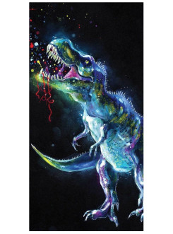 RĘCZNIK 70x140 KĄPIELOWY PLAŻOWY DINOZAUR T-REX