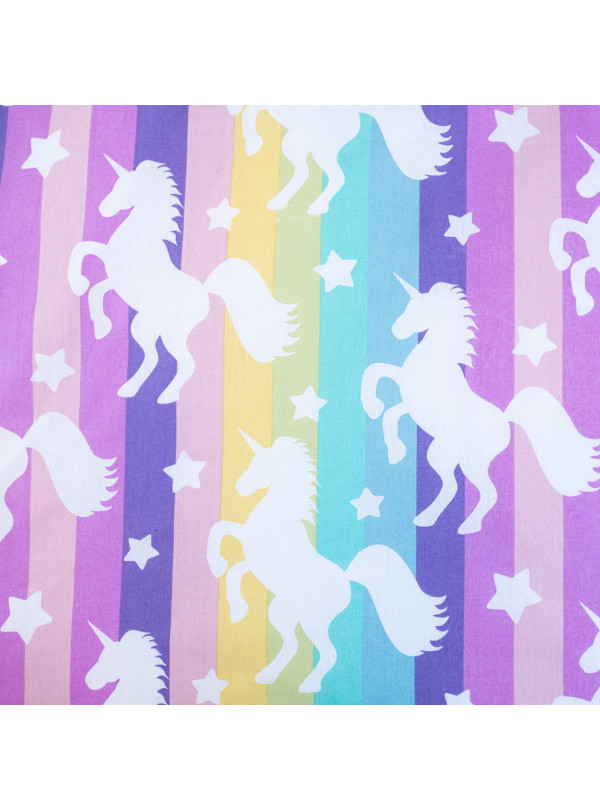 KOMPLET POŚCIELI 140x200 JEDNOROŻEC BAŚNIOWY KOŃ PASTELOWA