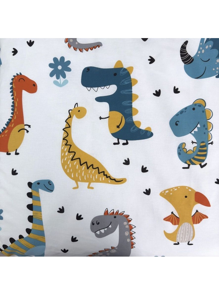 POŚCIEL DO ŁÓŻECZKA 100x135 KOLOROWE DINOZAURY DINO_03