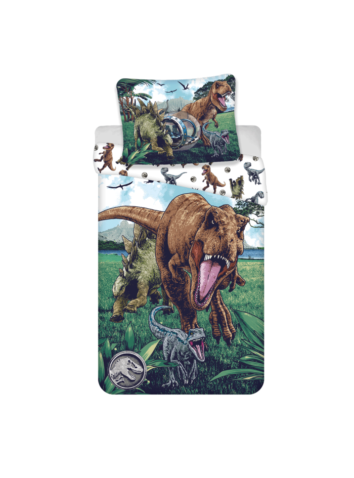 POŚCIEL 140x200 DINOZAUR JURASSIC WORLD TRIO