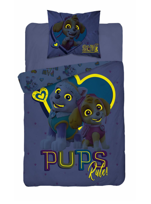 POŚCIEL 140x200 ŚWIECĄCA W CIEMNOŚCI PSI PATROL PP_30